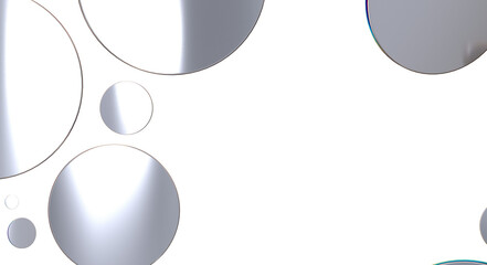  Multicolored confetti on white  - Silver Holographic PNG