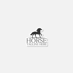 Horse logo template  sticker icon