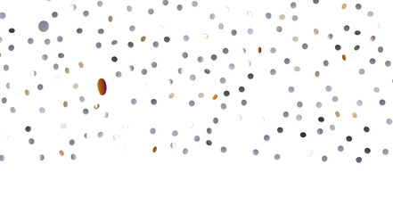 Multicolor confetti abstract background with a lot of falling pieces, isolated on a white background. - Silver Holographic PNG