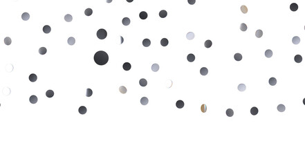  Colorful confetti on white background  - Silver Holographic PNG