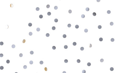 Sunburst and colorful confetti background frame illustration - Silver Holographic PNG