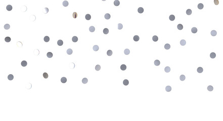  Colorful confetti on white background  - Silver Holographic PNG
