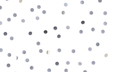 Sunburst and colorful confetti background frame illustration - Silver Holographic PNG