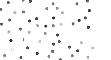  Colorful confetti on white background  - Silver Holographic PNG