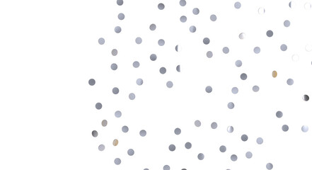 silver confetti explosion festive background - Silver Holographic PNG