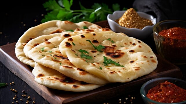 Indian naan bread ai generative