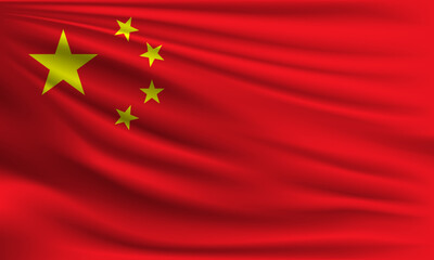 Vector flag of China