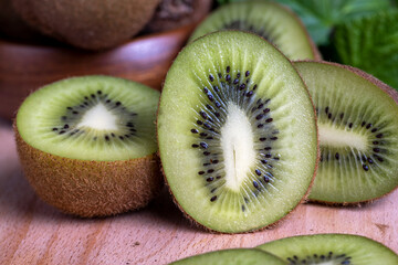 kiwi fruit cut into slices