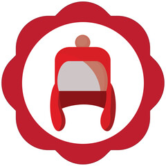 cold pal hat icon vector image red border