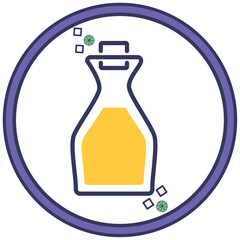 drink icon vector image with white background and purple border
