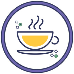 drink icon vector image with white background and purple border