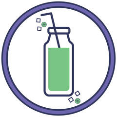 drink icon vector image with white background and purple border