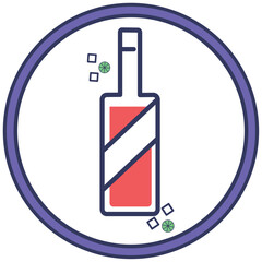 drink icon vector image with white background and purple border