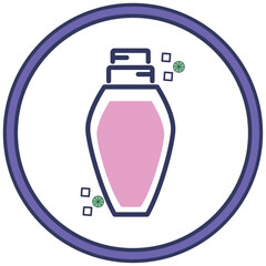 drink icon vector image with white background and purple border