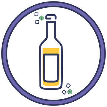 drink icon vector image with white background and purple border