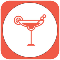 vector image drink icon orange color with white background