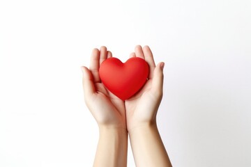 photo couple hand holding heart love symbol shape Generated AI