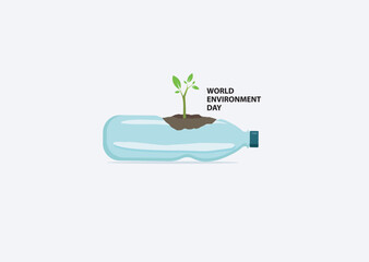 Stop Plastic and save Earth. World Environment Day. Ecology concept. Stop plastic. vector illustrations.