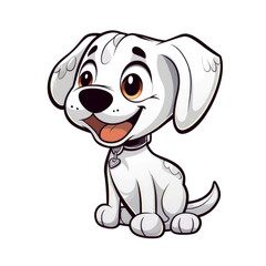 Fototapeta premium Cute funny cartoon dog character design illustration (Generative AI)