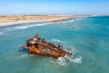 Akrotiri Shipwreck off the coast of the British Sovereign Base of Akrotiri, Cyprus