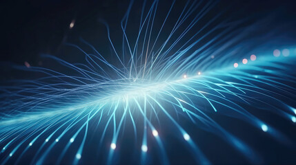 Cardano light streaks with light blue glow (Generative AI)