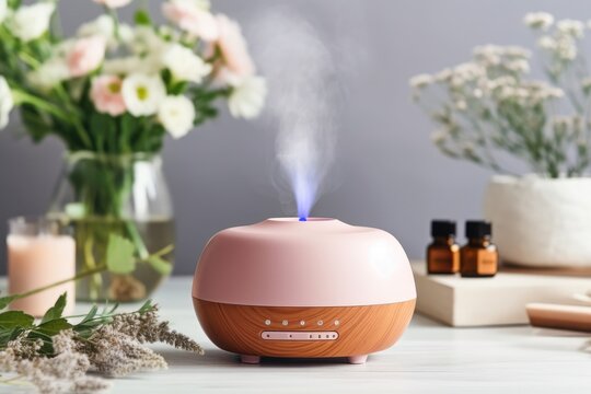 photo of aroma therapy with diffuser Generated AI
