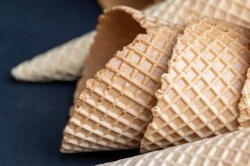 Waffle cones for ice cream