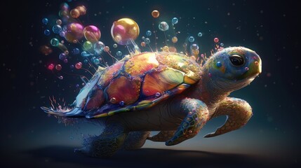 close up of the big turtle