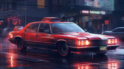 car old, generative, ai, steampunk, ventage, old style