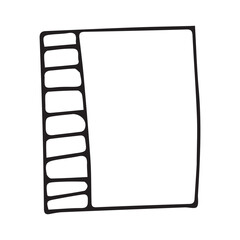 Collection of various paper notes. doodle art. Clean paper notes for making a to-do list, diary, memories on a white background. Vector illustration.