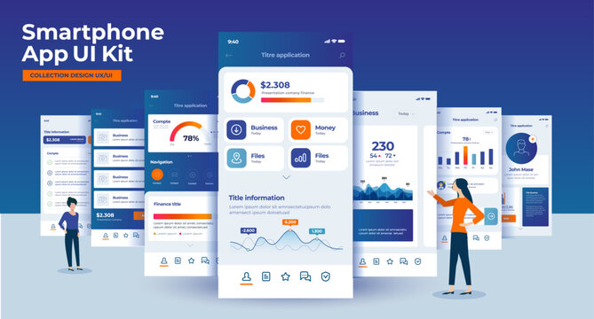 template mobile app UI kit