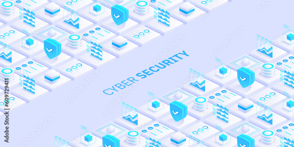 Aufkleber cyber security. data protection. information privacy. global network security. technology background