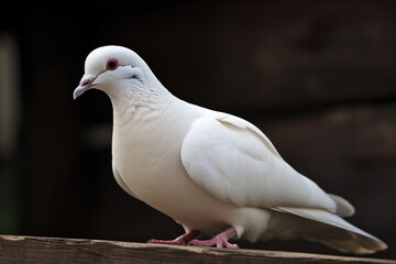 white dove on the ground. Generative AI