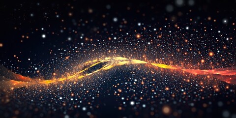 AI Generated. AI Generative. Abstract network atom abstract decoration space galaxy background. Graphic Art