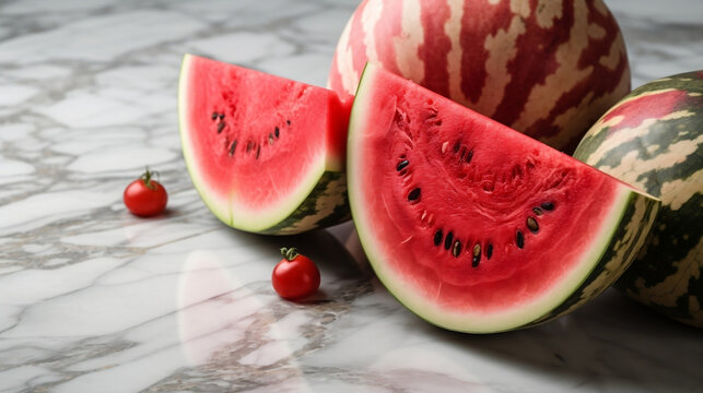 Watermelon, fruit image created by Generative AI