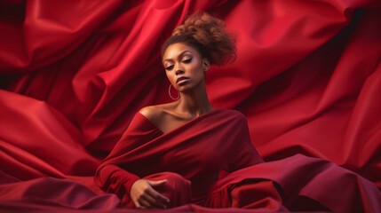 Naklejka premium Backgrounds of Symmetry and Beauty: Unicolor Backdrops Unite Geometric Shapes and Graceful Figures in Captivating Harmony