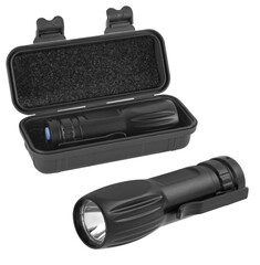 LED camping flashlight, on a white background in insulation