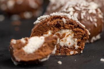 delicious and soft chocolate coconut cakes for dessert
