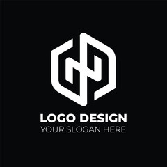 Obraz premium Minimalist an elegant luxury monogram logo