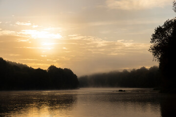 Foggy morning on the river