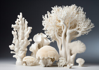 Fototapeta na wymiar There are many different types of corals and other sea life, Generative Ai