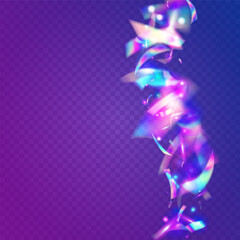 Kaleidoscope Effect. Metal Design. Surreal Foil. Blue Retro Confetti. Carnival Glitter. Crystal Art. Rainbow Glare. Disco Multicolor Gradient. Purple Kaleidoscope Effect