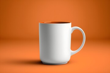 White cup mockup template, AI generated