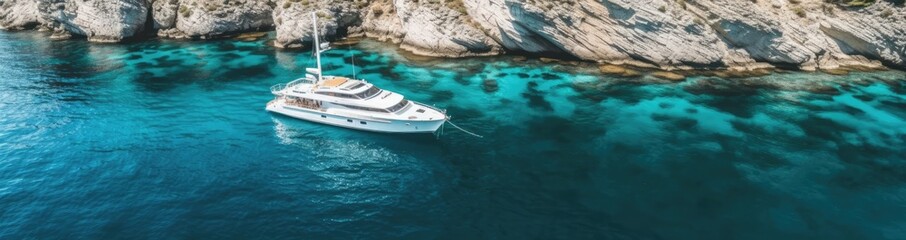 _aerial_view_of_a_yacht_in_the_blue_sky