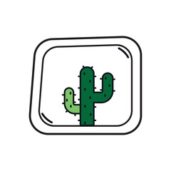 vector icon of a tree inside a square