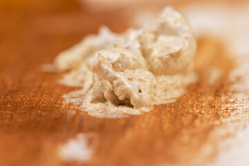 Abstract background painted with gold acrylic paints