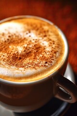 Obraz premium Macro Photography of a Coffee Cup, Ultra Detailed. Commercial Photography. Generative AI.