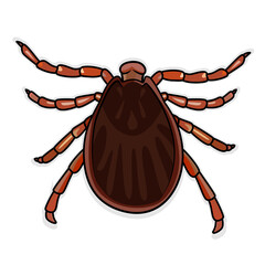 Dog tick nymph stage vector image, Dermacentor variabilis vector illustration