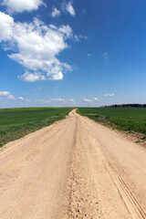 a road for vehicles without asphalt