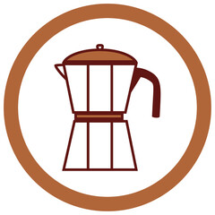 vector icon of a coffee mug with white background
